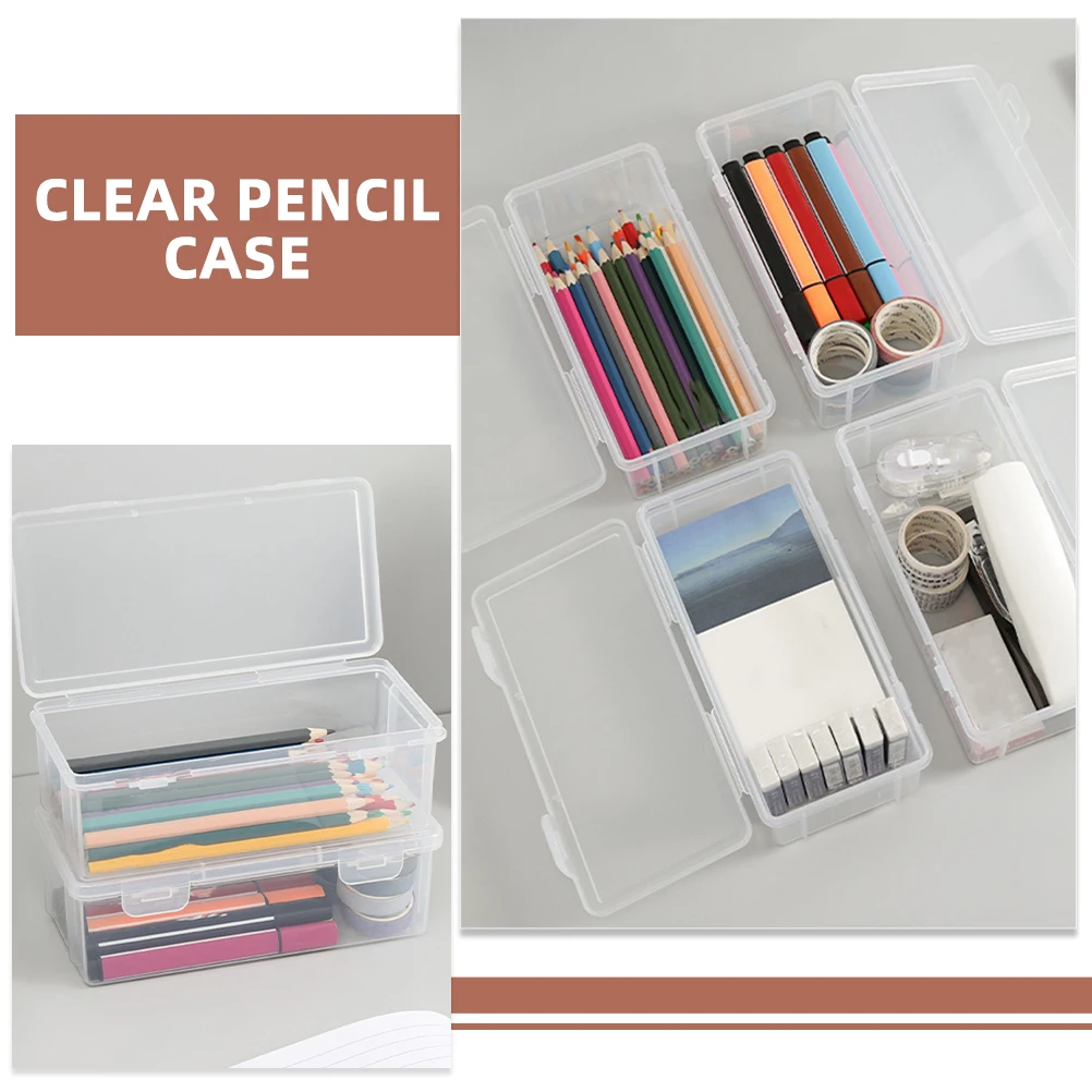 4 Pcs Transparent Pencil Case Large Capacity Storage Container for Students Kids Marker Pens School Supplies Plastic
4 Pcs Transparent Pencil Case Large Capacity Storage Container for Students Kids Marker Pens School Supplies Plastic