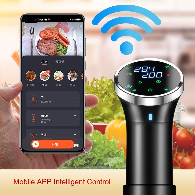 Sous Vide Cooker Low Temperature Slow Cooker Slow Cooking Stick Thawer Vacuum Steak Machine WIFI Edition
Sous Vide Cooker Low Temperature Slow Cooker Slow Cooking Stick Thawer Vacuum Steak Machine WIFI Edition
