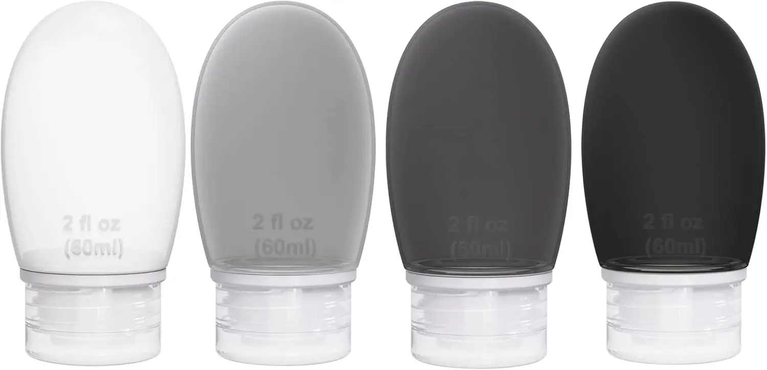 TSA Approved Silicone Travel Bottles Set, Leak Proof Refillable Containers for Toiletries, 4 Pack Portable
TSA Approved Silicone Travel Bottles Set, Leak Proof Refillable Containers for Toiletries, 4 Pack Portable