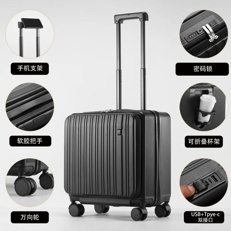 18 Inch Expandable Carry On Luggage Lightweight Front Opening Suitcase Password Lock USB Type C Cup Holder Spinner Wheels Travel
18 Inch Expandable Carry On Luggage Lightweight Front Opening Suitcase Password Lock USB Type C Cup Holder Spinner Wheels Travel