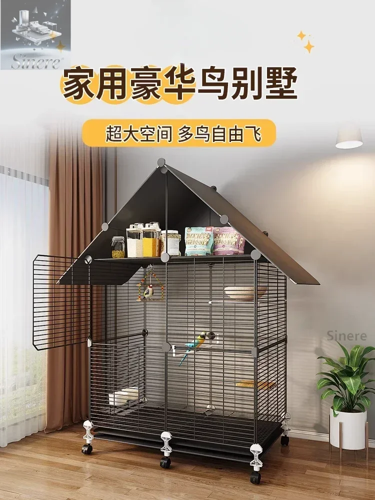 Parrot cage luxury villa household tiger skin Xuanfeng thrush breeding cage horizontal silk pearl starling special
Parrot cage luxury villa household tiger skin Xuanfeng thrush breeding cage horizontal silk pearl starling special