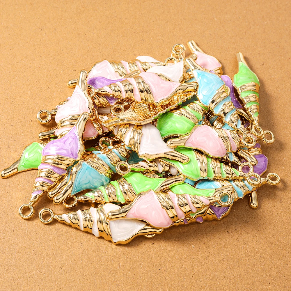 10pcs Cute Enamel Conch Charms Pendants for Jewelry Making Necklace Earrings DIY Handmade Accessories Supplies
10pcs Cute Enamel Conch Charms Pendants for Jewelry Making Necklace Earrings DIY Handmade Accessories Supplies