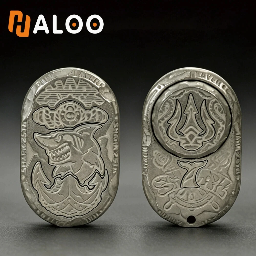 HALOOPLAYER EDC SHARK PRO Stainless Steel Hammered Texture Fidget Slider Stress Relief Toy Rotates Left And Right 360°
HALOOPLAYER EDC SHARK PRO Stainless Steel Hammered Texture Fidget Slider Stress Relief Toy Rotates Left And Right 360°