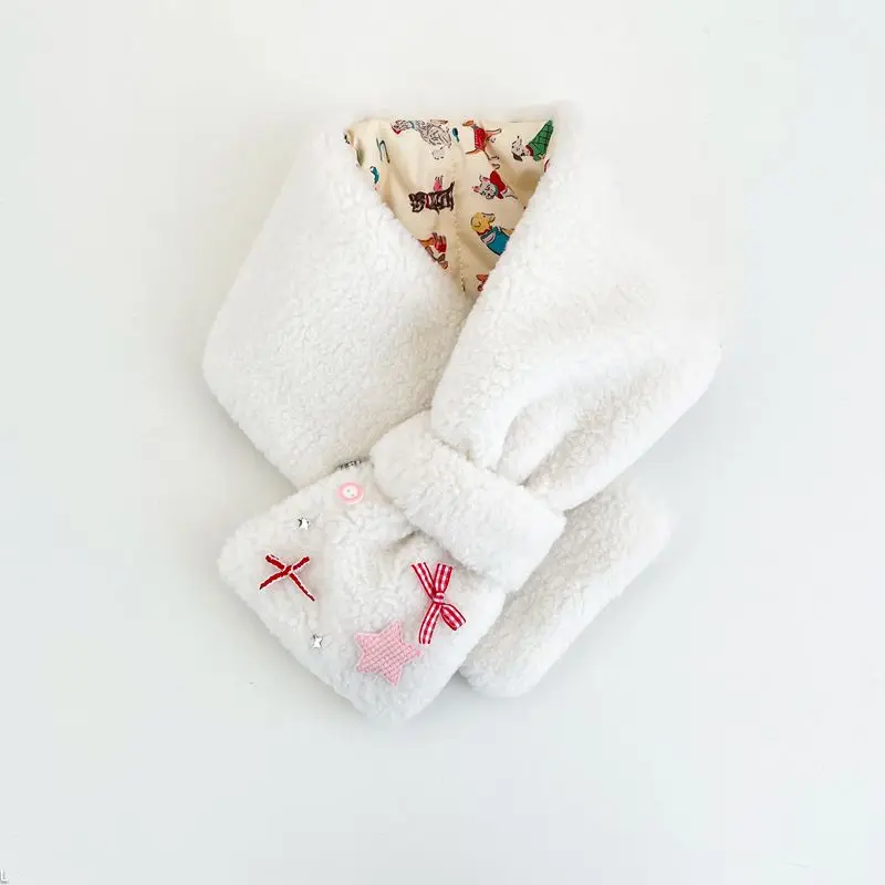Sweet Hot Girl Star Bow Lamb Wool Scarf Women's Winter Cross Short Double-sided Warm Scarf Fashion Female Trendy Accessories
Sweet Hot Girl Star Bow Lamb Wool Scarf Women's Winter Cross Short Double-sided Warm Scarf Fashion Female Trendy Accessories