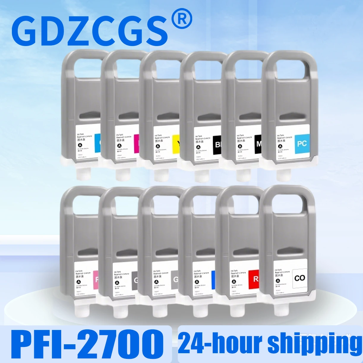 700ml PFI2700 PFI-2700 Ink Cartridge for Canon Image PROGRAF GP-2000 GP-4000 GP 2000 4000 Large Format Printer 100% Work
700ml PFI2700 PFI-2700 Ink Cartridge for Canon Image PROGRAF GP-2000 GP-4000 GP 2000 4000 Large Format Printer 100% Work