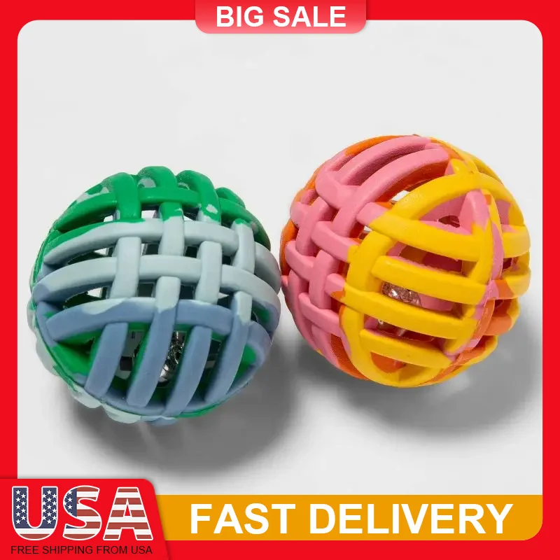 2 Pack Rubber Cat Balls with Jingle Durable Chew Proof Kitten Toys for Chase Play Interactive Fun Pet Supplies
2 Pack Rubber Cat Balls with Jingle Durable Chew Proof Kitten Toys for Chase Play Interactive Fun Pet Supplies