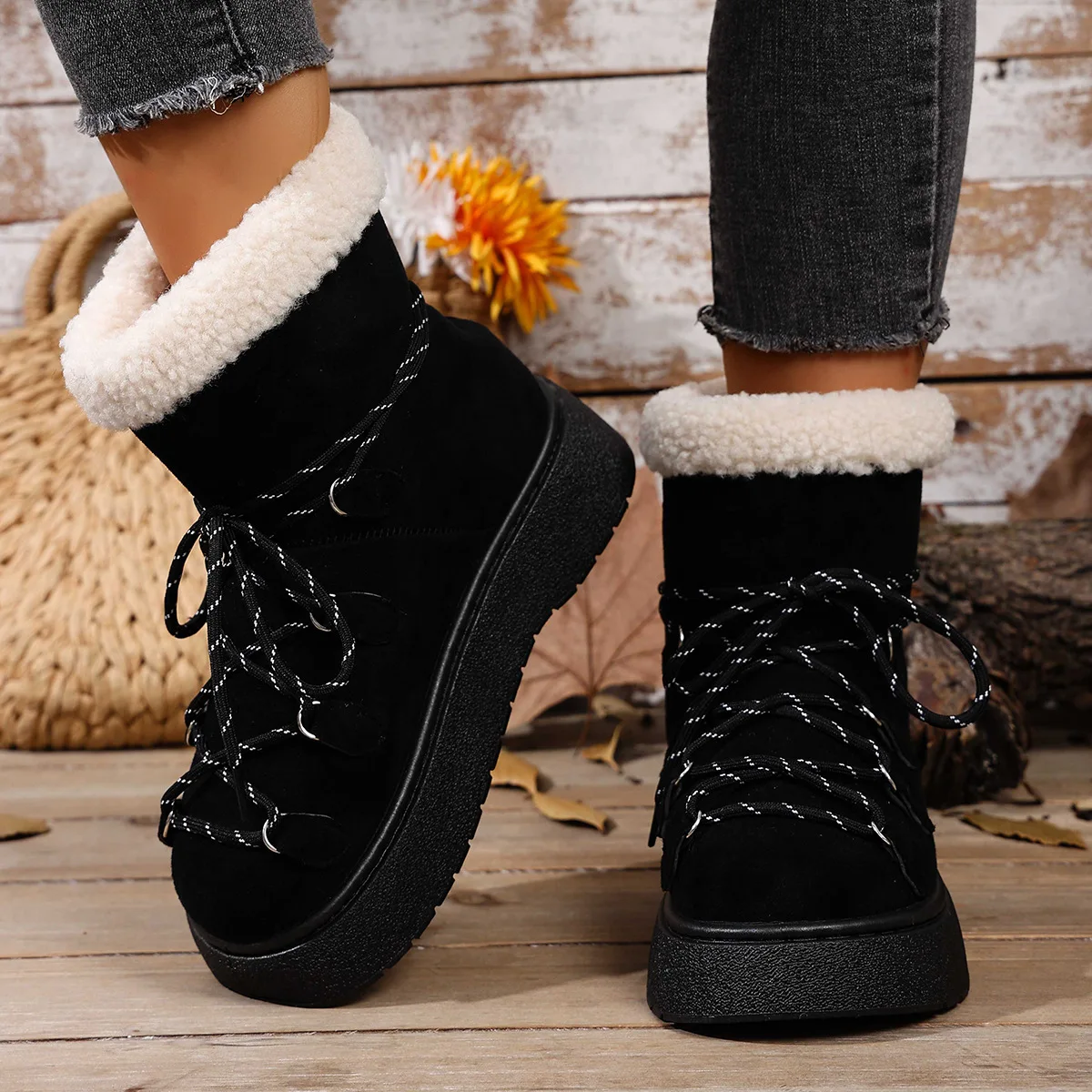 New Trend Fur Women Snow Boots Comfortable Anti-slip Warm Ankle Boots Winter Platform Outdoor Keep Warm Designer Boots for Women
New Trend Fur Women Snow Boots Comfortable Anti-slip Warm Ankle Boots Winter Platform Outdoor Keep Warm Designer Boots for Women