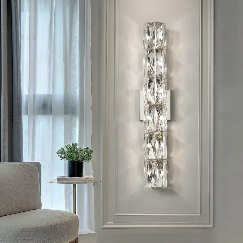 Modern High-end Crystal Wall Light Nordic Luxury Living Room Bedroom Bedside Long Wall Lamp Hotel Villa Corridor Bracket Light
Modern High-end Crystal Wall Light Nordic Luxury Living Room Bedroom Bedside Long Wall Lamp Hotel Villa Corridor Bracket Light