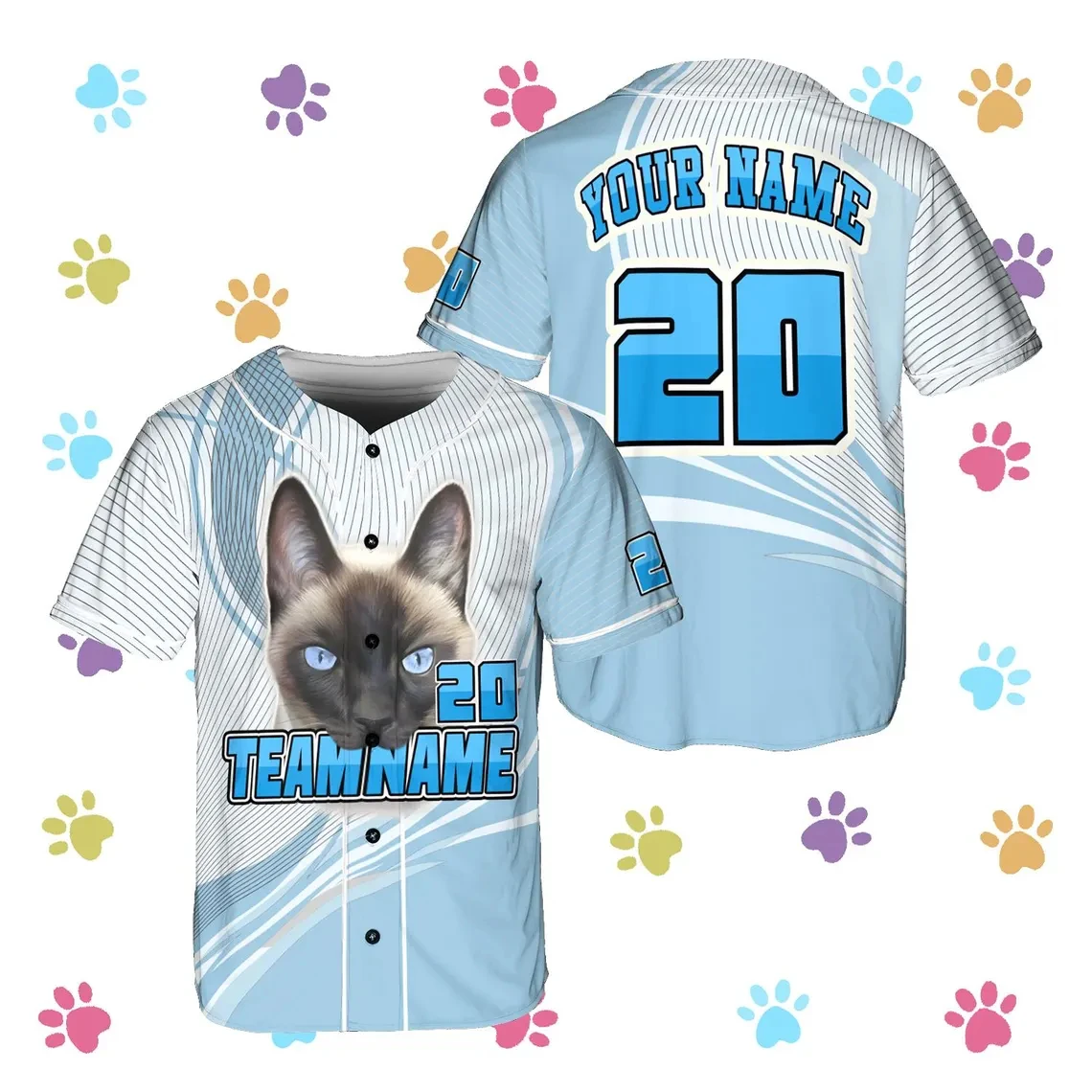 Custom Diy Cat Pet Face Baseball Jersey Personalized Team Name Name Number Striped Gradient Button Uniform Oversized Sport Tee
Custom Diy Cat Pet Face Baseball Jersey Personalized Team Name Name Number Striped Gradient Button Uniform Oversized Sport Tee