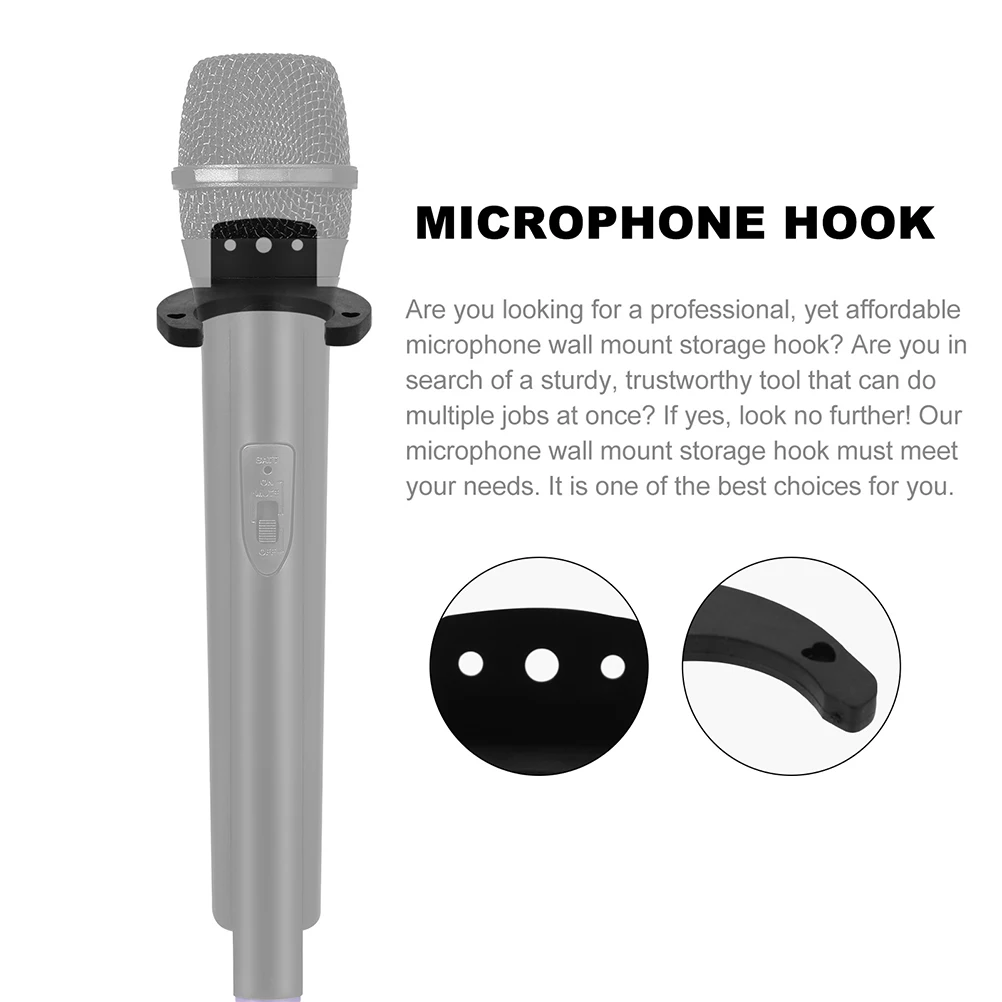 Microphone Hook Wall Mount Black Microphone Hanger Holder Stand Space Saving Easy Installation Slip Silicone Slot
Microphone Hook Wall Mount Black Microphone Hanger Holder Stand Space Saving Easy Installation Slip Silicone Slot