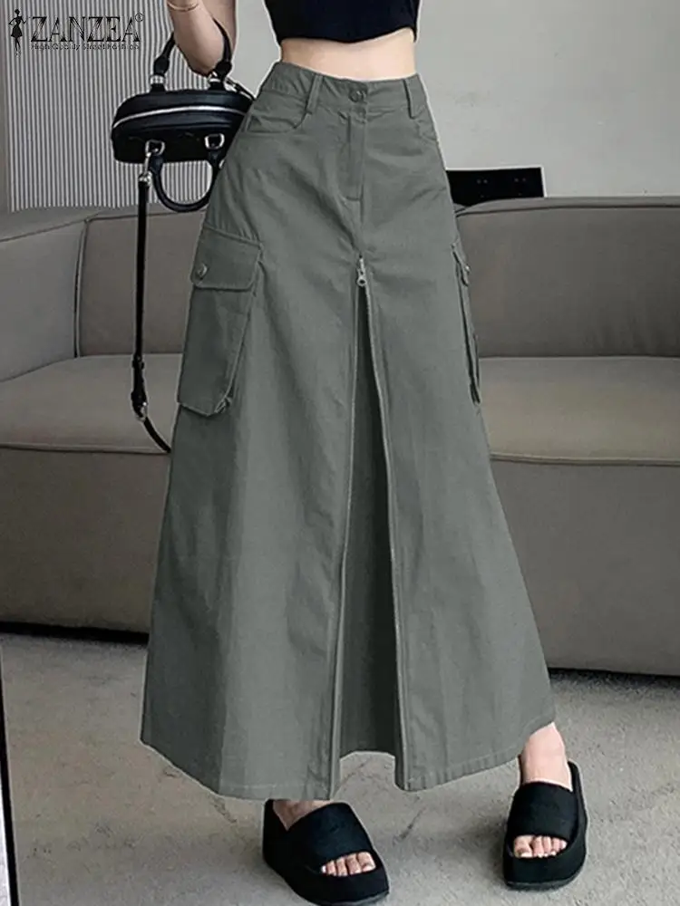ZANZEA 2024 Spring Chic Hip Wrap Faldas Women Elegant Long Skirt Korean Cargo Fashion High Waist Jupes Casual A-line Maxi Skirts
ZANZEA 2024 Spring Chic Hip Wrap Faldas Women Elegant Long Skirt Korean Cargo Fashion High Waist Jupes Casual A-line Maxi Skirts