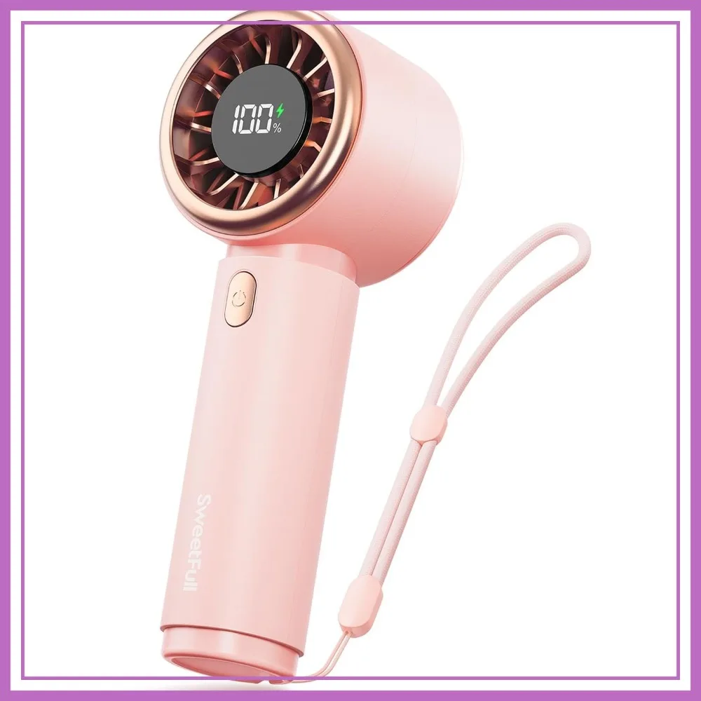 Mini Handheld Fan Portable Turbo with Rechargeable Battery, 5 Speeds, Personal Travel Essentials for Women Girls - Pink
Mini Handheld Fan Portable Turbo with Rechargeable Battery, 5 Speeds, Personal Travel Essentials for Women Girls - Pink