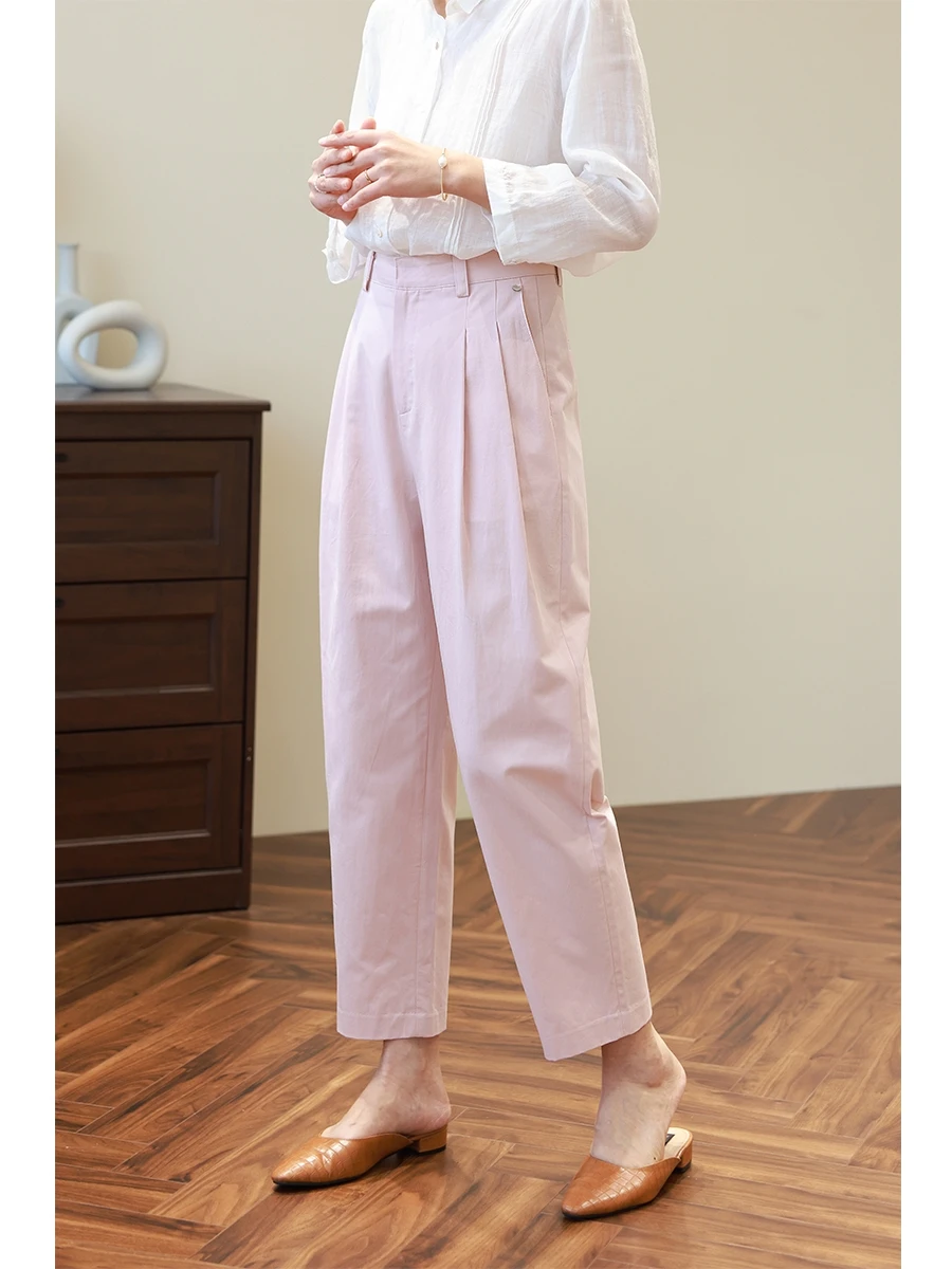 New 2025 High Waist Straight Leg Pants Women's Cotton Blend Casual Trousers Pear ape Body Slimming Khaki Color Nine Points
New 2025 High Waist Straight Leg Pants Women's Cotton Blend Casual Trousers Pear ape Body Slimming Khaki Color Nine Points