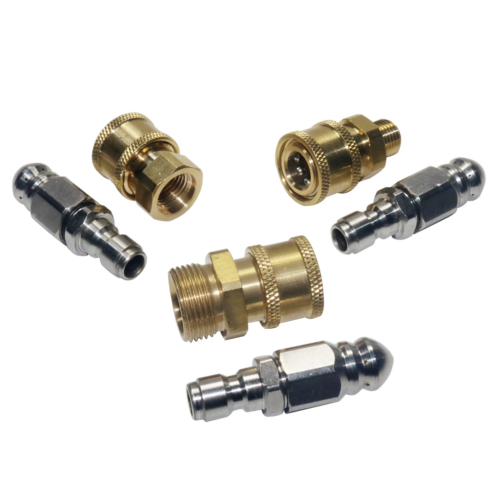 Pressure Washer Connector Coupling Quick Release Adapter 3/8'' M22 1/4" Male Fitting Connection Car Washing Garden Joints
Pressure Washer Connector Coupling Quick Release Adapter 3/8'' M22 1/4" Male Fitting Connection Car Washing Garden Joints
