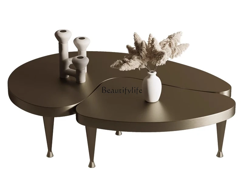 Minimal stainless steel high-end special-shaped bantam coffee table light luxury modern small apartment designer coffee table
Minimal stainless steel high-end special-shaped bantam coffee table light luxury modern small apartment designer coffee table