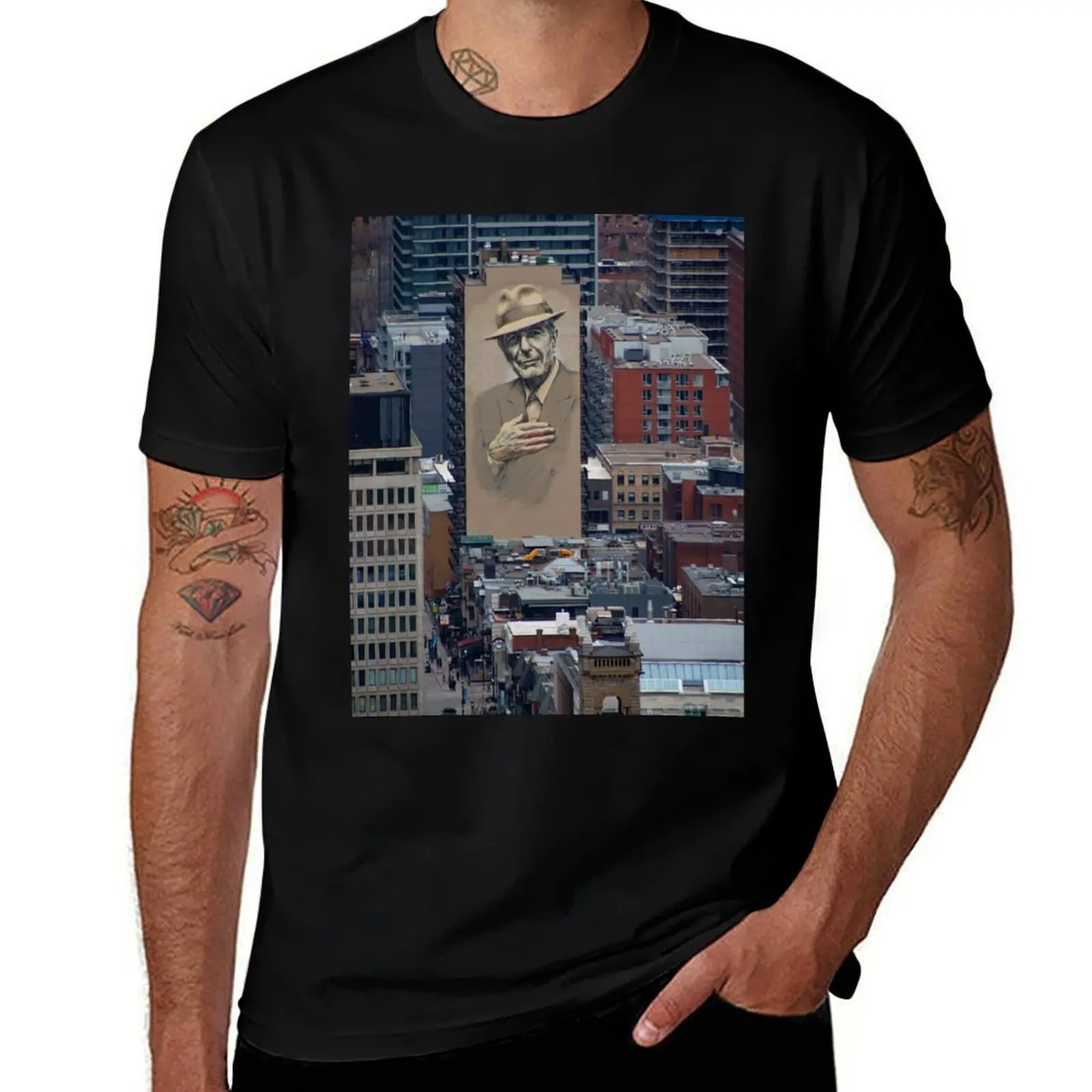 Leonard Cohen Mural Montreal T-Shirt t shirt man casual t shirts cotton 100% T-shirt
Leonard Cohen Mural Montreal T-Shirt t shirt man casual t shirts cotton 100% T-shirt