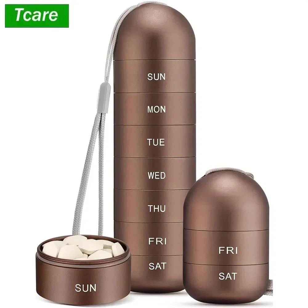 Weekly Pill Organizer, Metal Daily Pill Box Aluminum Alloy Travel 7 Day Pill Case & Large Compartment To Hold Vitamins, Fish Oil
Weekly Pill Organizer, Metal Daily Pill Box Aluminum Alloy Travel 7 Day Pill Case & Large Compartment To Hold Vitamins, Fish Oil