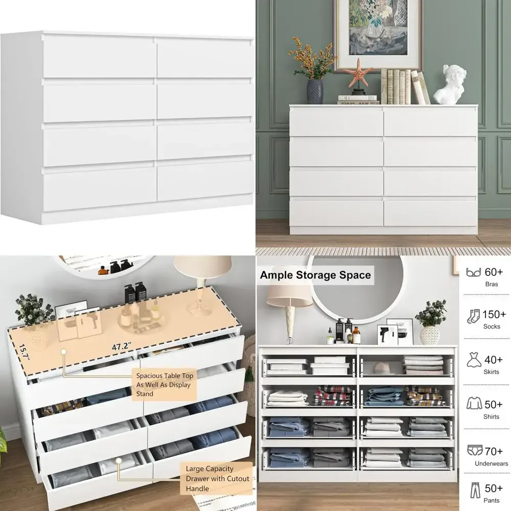 современный деревянный комод с 8 ящиками, просторная мебель для хранения вещей для спальни, гостиных, белый
современный деревянный комод с 8 ящиками, просторная мебель для хранения вещей для спальни, гостиных, белый