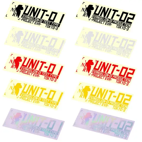 EVANGELION รถสติกเกอร์อะนิเมะสะท้อนแสงสติ๊กเกอร์กันน้ําสําหรับกันชนรถ Windows รถจักรยานยนต์แล็ปท็อปผนังรถสติกเกอร์อุปกรณ์เสริม