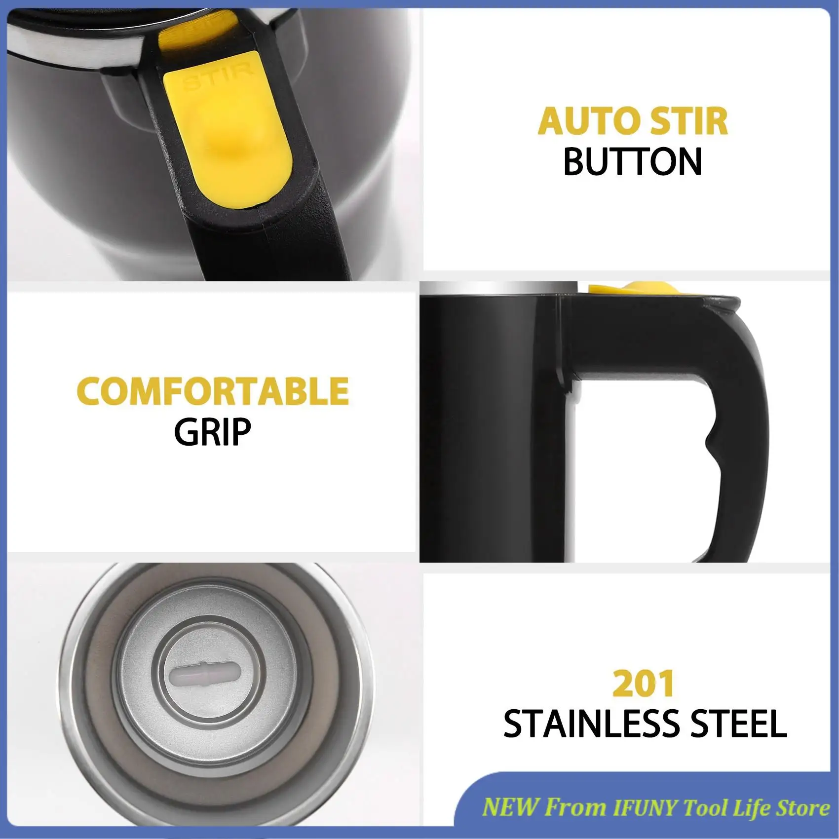 Self Stirring Mug Electric Coffee Tea Mug Stainless Steel Double Wall Travel Coffee Mug For Party New
Self Stirring Mug Electric Coffee Tea Mug Stainless Steel Double Wall Travel Coffee Mug For Party New