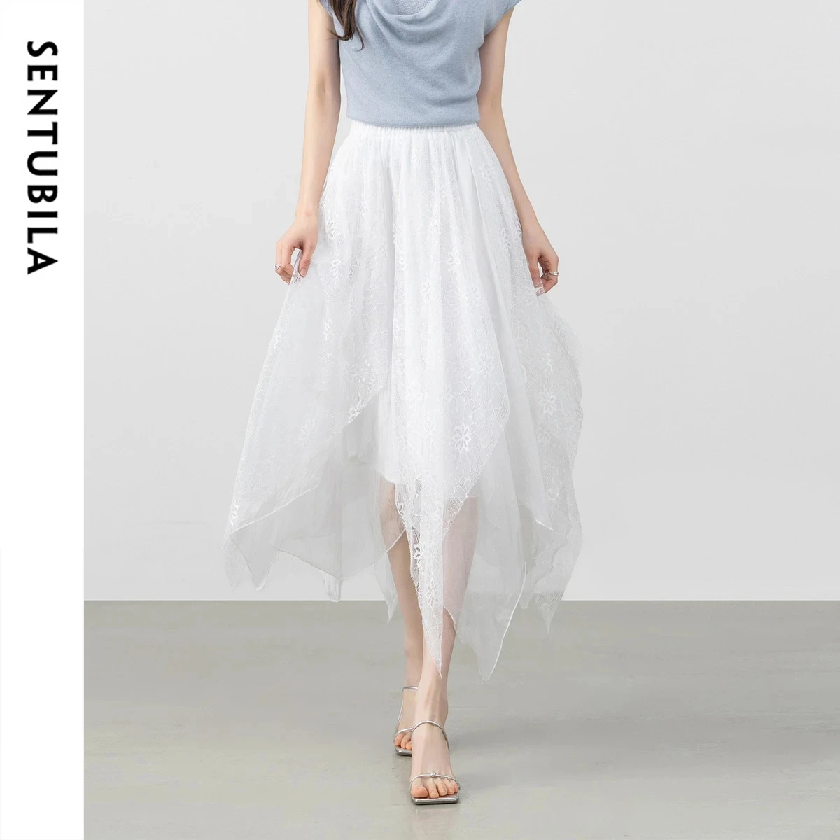 SENTUBILA Asymmetrical White Lace Skirts for Women Summer 2026 Elegant A Line Flowy Long Skirt Ladies Clothes W62QE7057
SENTUBILA Asymmetrical White Lace Skirts for Women Summer 2026 Elegant A Line Flowy Long Skirt Ladies Clothes W62QE7057
