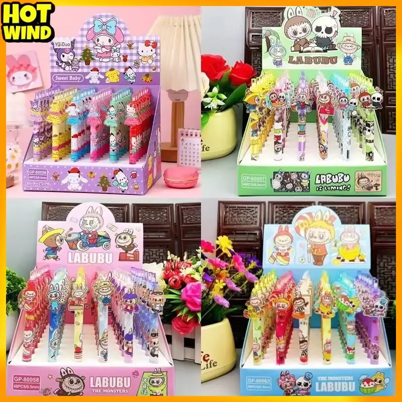 Sanrio 48pcs Gel Pen Set 0.5mm Fine Point Black Labbu Kuromi Hello Kitty My Melody Kawaii Design Student Writing Tool Girl Gift
Sanrio 48pcs Gel Pen Set 0.5mm Fine Point Black Labbu Kuromi Hello Kitty My Melody Kawaii Design Student Writing Tool Girl Gift