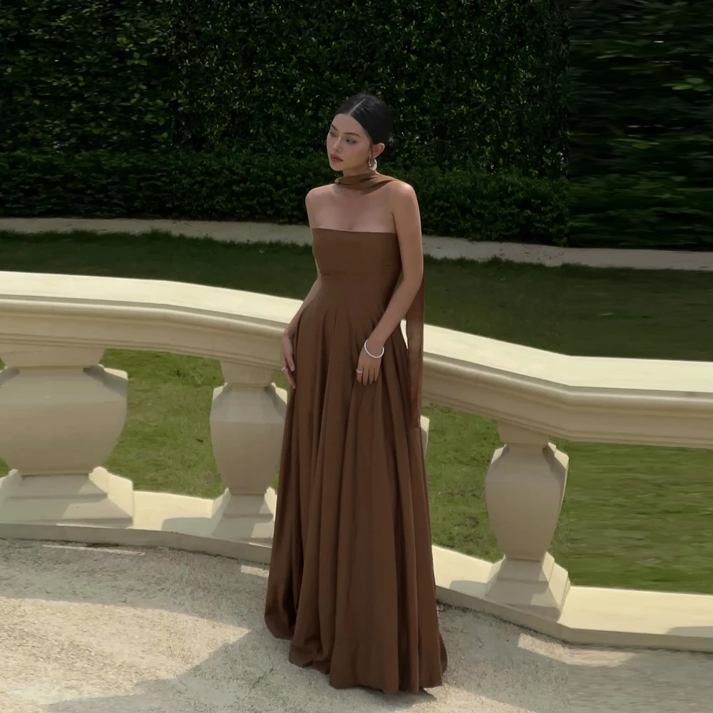 Simin فستانس Crepe A-line Customized Strapless Saudi Ruffle Prom Gown Simple Arab Evening Elegant Party dresses for women 2024
Simin فستانس Crepe A-line Customized Strapless Saudi Ruffle Prom Gown Simple Arab Evening Elegant Party dresses for women 2024