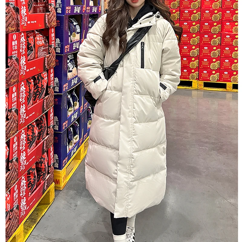 Cotton Padded Woolen Hooded Down Jacket For Women's Winter Long Loose Thickened Warm Woolen Hooded Snow Parka Coat
Cotton Padded Woolen Hooded Down Jacket For Women's Winter Long Loose Thickened Warm Woolen Hooded Snow Parka Coat