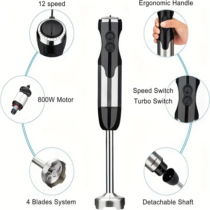 Home Manual Mixer, Handheld Mixer, Stainless Steel Mixing Cup, Chopper, Egg Beater, Milk Frother, Soup, Smoothie Kitchen Supplies
Home Manual Mixer, Handheld Mixer, Stainless Steel Mixing Cup, Chopper, Egg Beater, Milk Frother, Soup, Smoothie Kitchen Supplies