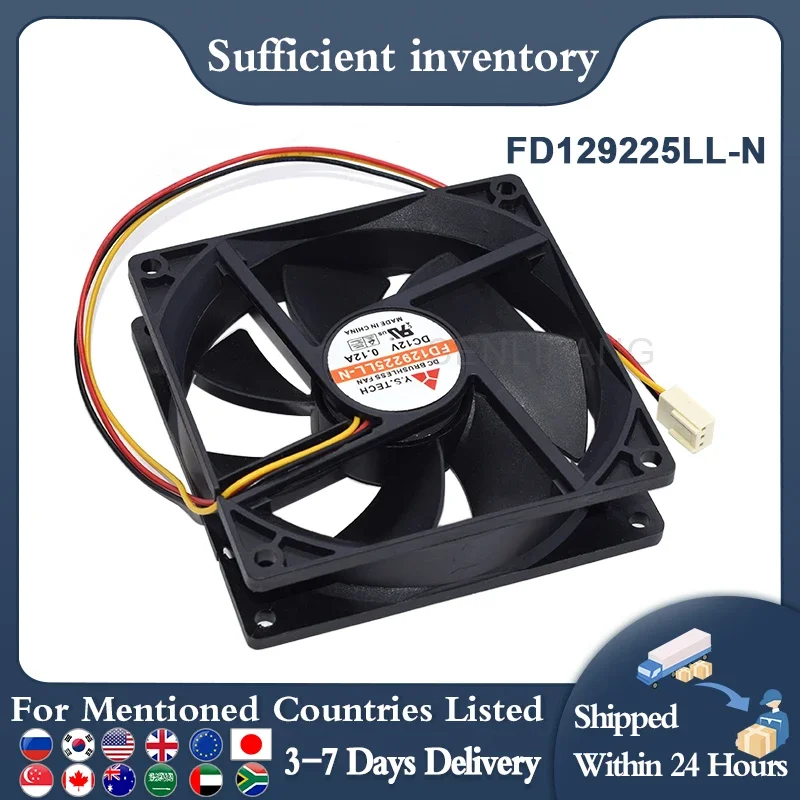 New 90x90x25mm 3Pin FD129225LL-N DC12V 0.12A Server Cooling Fan
New 90x90x25mm 3Pin FD129225LL-N DC12V 0.12A Server Cooling Fan