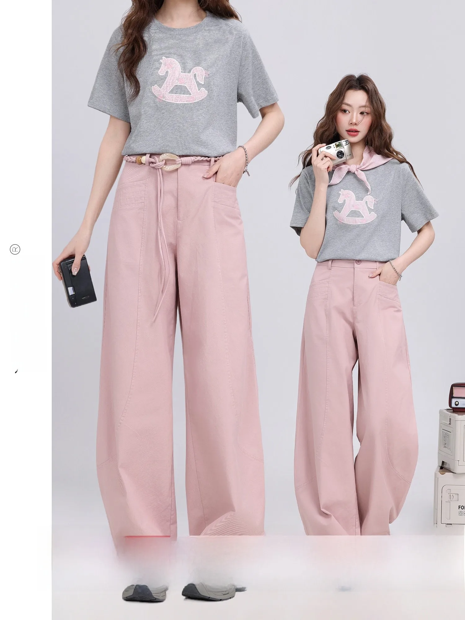 Fashionable Casual Wide Leg Pink Denim Jeans High Waist Zipper Closure Polyester Fiber Cotton Blend Comfortable Ladies Pants
Fashionable Casual Wide Leg Pink Denim Jeans High Waist Zipper Closure Polyester Fiber Cotton Blend Comfortable Ladies Pants
