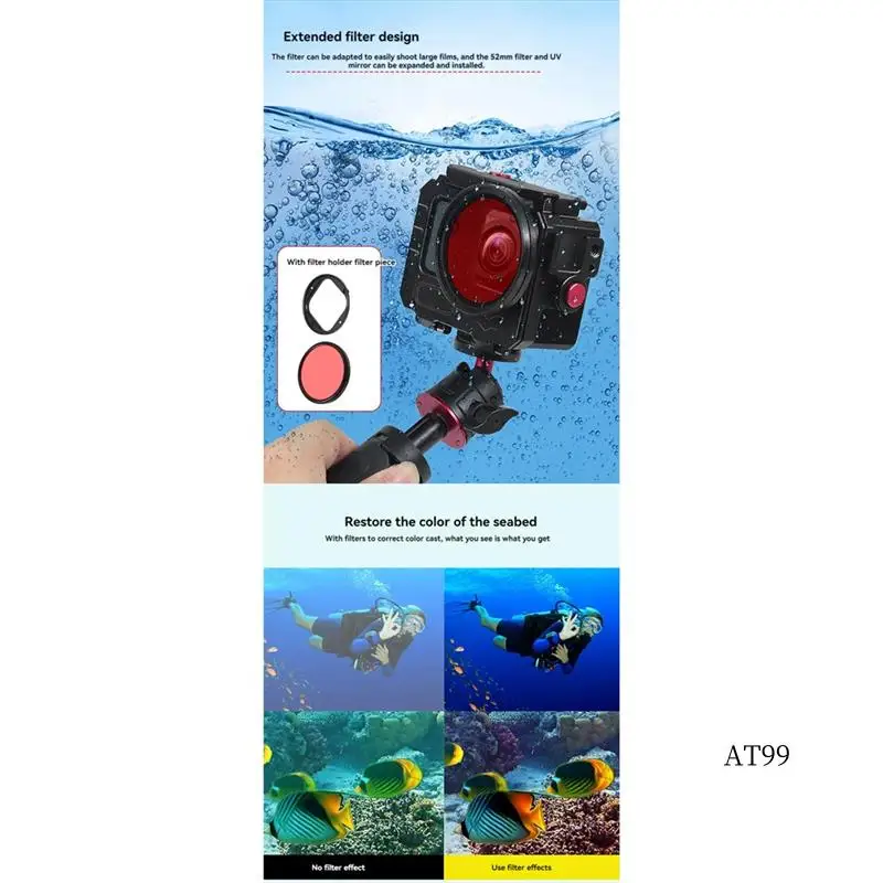 TA-80M Waterproof Case For Gopro12/11/10 Aluminum Underwater Deep Diving Housing Protective Case With 52Mm Filter Mount
TA-80M Waterproof Case For Gopro12/11/10 Aluminum Underwater Deep Diving Housing Protective Case With 52Mm Filter Mount
