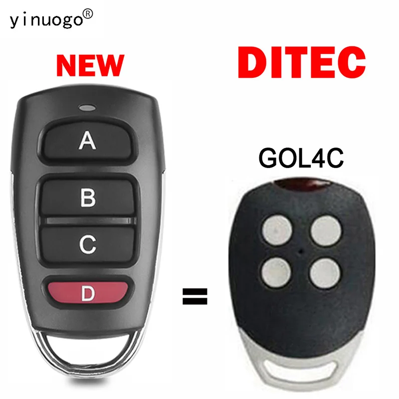 DITEO GOL4C пульт дистанционного управления гаражными воротами, 100% клон, дистанционное открывание гаражных ворот, фиксированный код, ручной беспроводной передатчик 433,92 МГц
DITEO GOL4C пульт дистанционного управления гаражными воротами, 100% клон, дистанционное открывание гаражных ворот, фиксированный код, ручной беспроводной передатчик 433,92 МГц