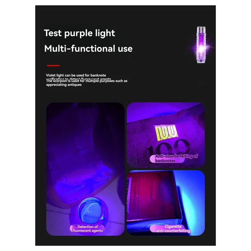 Мини-светодиодный фонарик с зарядкой через USB, магнитный брелок с УФ-лампой, портативный аварийный фонарик для кемпинга EDC
Мини-светодиодный фонарик с зарядкой через USB, магнитный брелок с УФ-лампой, портативный аварийный фонарик для кемпинга EDC