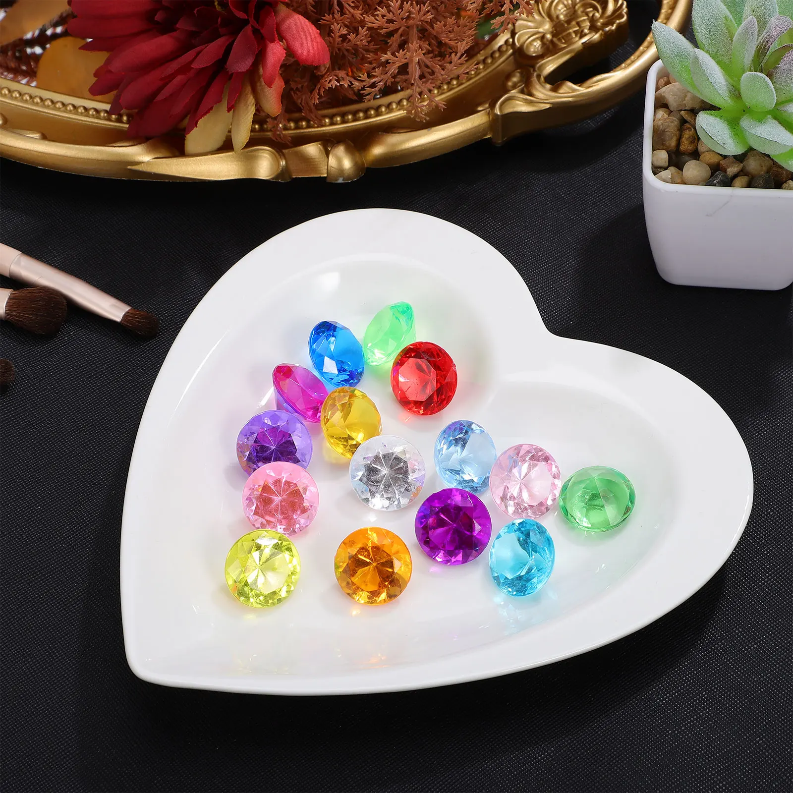 100pcs Colorful Gems Table Centerpiece Clear Acrylic Diamond Vase Simulation Diamond Fillers Craft Jewels Wedding Decor
100pcs Colorful Gems Table Centerpiece Clear Acrylic Diamond Vase Simulation Diamond Fillers Craft Jewels Wedding Decor