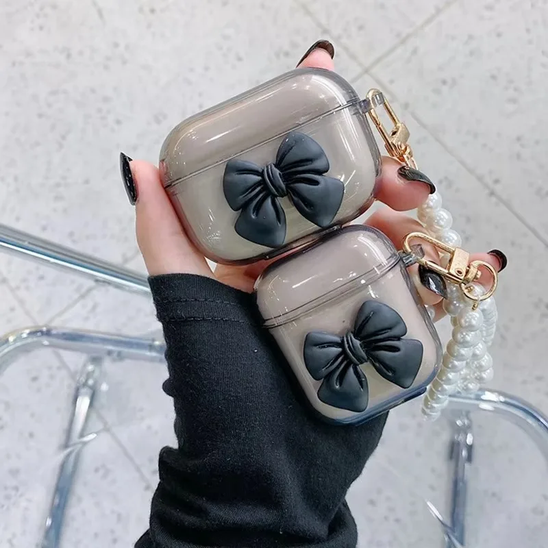 Cute Bow Pearl Pendant Case Soft Silicone Cover for AirPods Pro 2nd 3D for AirPods 2 1 3 Girls Cartoon Earphones Charging Box
Cute Bow Pearl Pendant Case Soft Silicone Cover for AirPods Pro 2nd 3D for AirPods 2 1 3 Girls Cartoon Earphones Charging Box