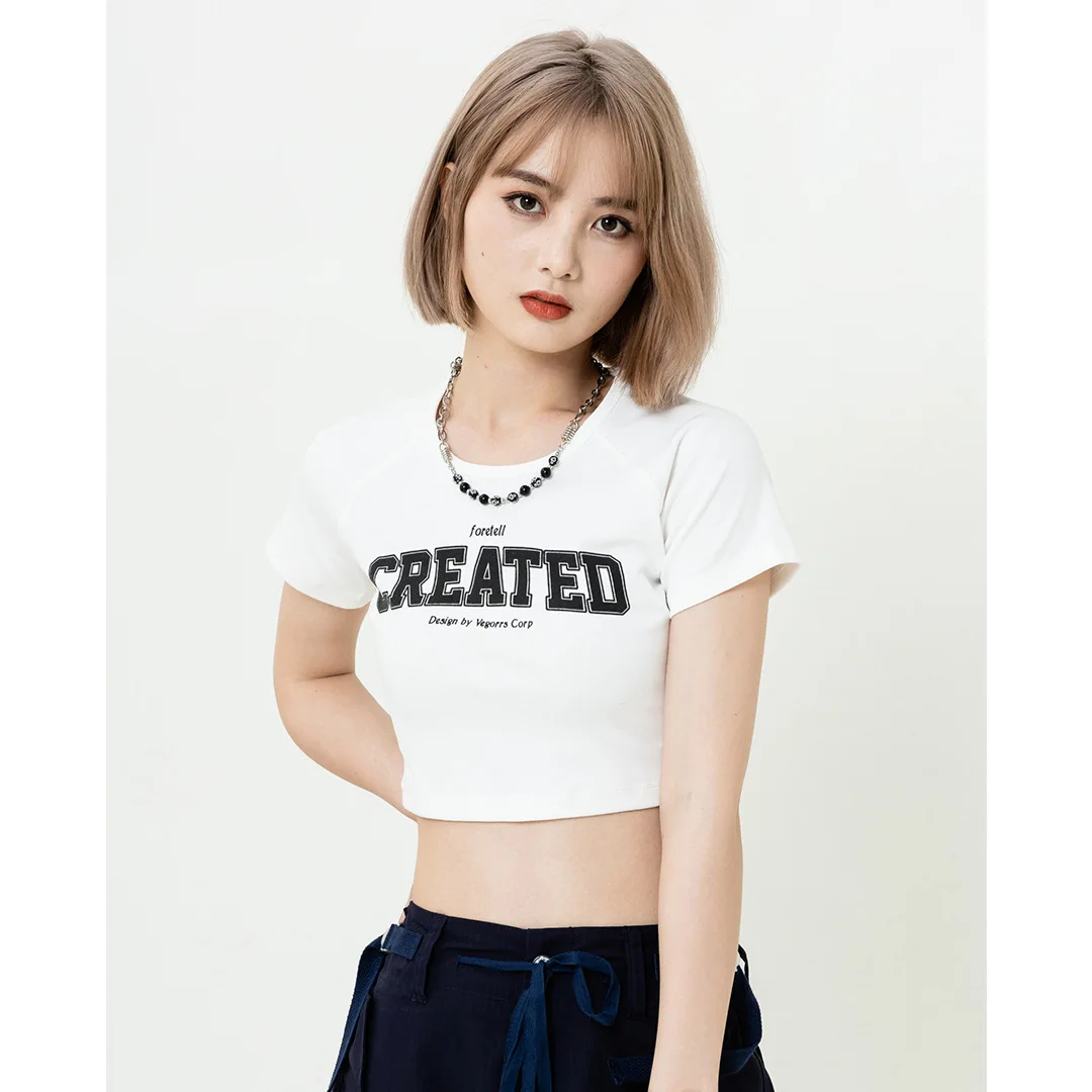 Trendy Brand American Sweet and Spicy Girl Spice Girl Star Letter Printing Short Sleeve Slim Shoulder Short T-shirt Fashion Top
Trendy Brand American Sweet and Spicy Girl Spice Girl Star Letter Printing Short Sleeve Slim Shoulder Short T-shirt Fashion Top