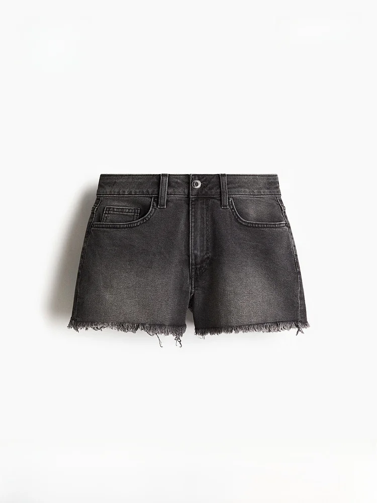 High Waist Denim Shorts Women's Summer New Style H&M 1266263 Standard Fit Slightly Stretchy Ladies Cotton Blend Shorts
High Waist Denim Shorts Women's Summer New Style H&M 1266263 Standard Fit Slightly Stretchy Ladies Cotton Blend Shorts