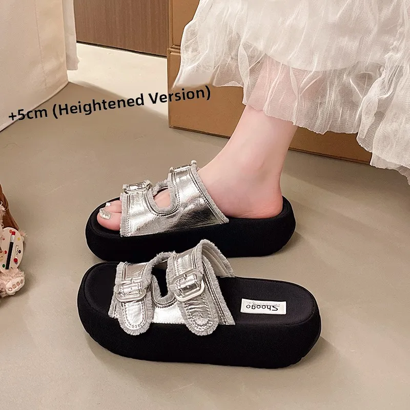 Thick Heel Casual Women's Sandals Summer Outdoor Wear 2026 New Fashion Frayed Slippers Small Size Platform Heightening S...
Thick Heel Casual Women's Sandals Summer Outdoor Wear 2026 New Fashion Frayed Slippers Small Size Platform Heightening S...