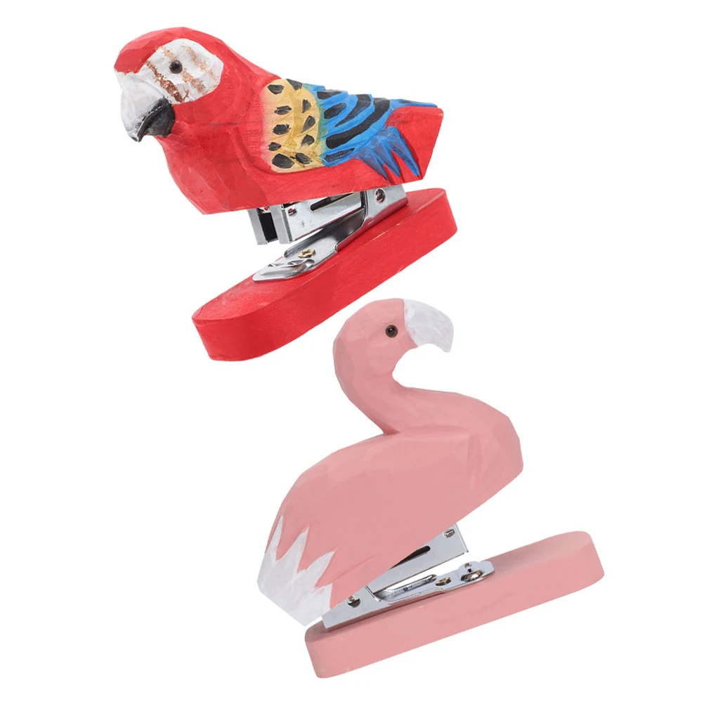 2 Pcs Stapler Flamingo Parrot Cartoon Office Supplies Cute Binding Machine Decorative Cute Animal Stapler Wooden Reusable
2 Pcs Stapler Flamingo Parrot Cartoon Office Supplies Cute Binding Machine Decorative Cute Animal Stapler Wooden Reusable