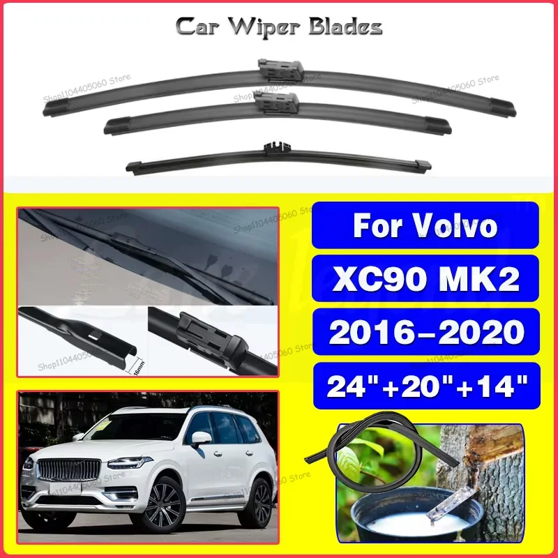 Windshield Windscreen Wiper Blades Set For Volvo XC90 MK2 2016 - 2020 Front Rear Window Wiper Kit 2017 2018 2019 24"+20"+14"
Windshield Windscreen Wiper Blades Set For Volvo XC90 MK2 2016 - 2020 Front Rear Window Wiper Kit 2017 2018 2019 24"+20"+14"