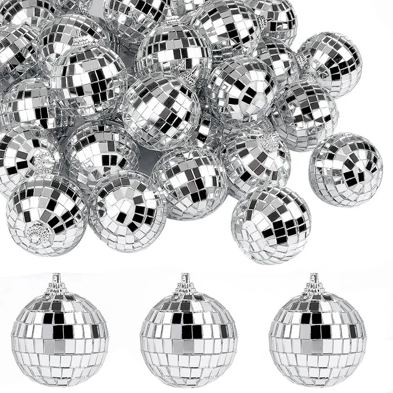 30 PCS Disco Mirror Balls 2 Inches Reflective Mirror Ball Hanging Ball For Christmas Tree Party Home Decorations
30 PCS Disco Mirror Balls 2 Inches Reflective Mirror Ball Hanging Ball For Christmas Tree Party Home Decorations