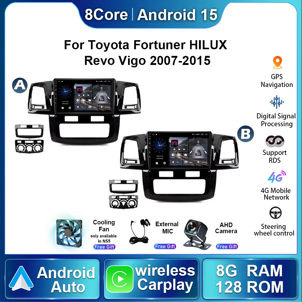 Wireless Carplay Car Radio For Toyota Fortuner Hilux 2008 - 2014 Android Autoradio Stereo GPS Navigation Multimedia Video Player
Wireless Carplay Car Radio For Toyota Fortuner Hilux 2008 - 2014 Android Autoradio Stereo GPS Navigation Multimedia Video Player