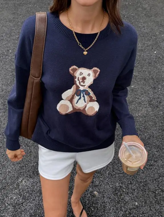 Women's Clothing 2025 Autumn Winter Leisure Vacation Woolen Long Sleeved Shirt Sweater Retro Teddy Bear Printed Casual Sweater
Women's Clothing 2025 Autumn Winter Leisure Vacation Woolen Long Sleeved Shirt Sweater Retro Teddy Bear Printed Casual Sweater