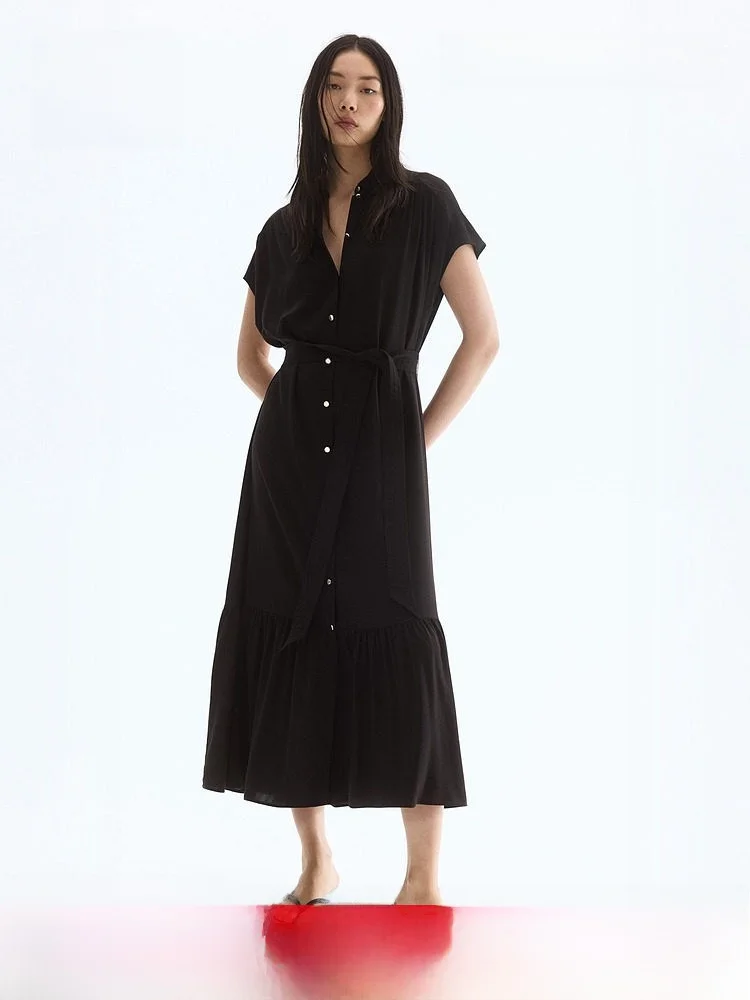 Fashionable Belted Shirt Dress Women's Summer Dress Tied Waist Sleeveless H&M 1297805 Commute Style Short Sleeve Midi Dress
Fashionable Belted Shirt Dress Women's Summer Dress Tied Waist Sleeveless H&M 1297805 Commute Style Short Sleeve Midi Dress