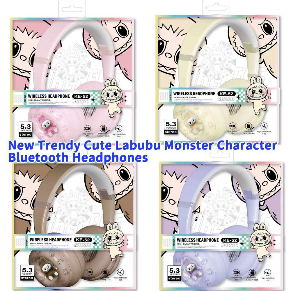 New Trendy Cute Labubu Monster Character Headphones Cartoon Doll Folding Design High Quality Bluetooth Headset For Girl Gifts
New Trendy Cute Labubu Monster Character Headphones Cartoon Doll Folding Design High Quality Bluetooth Headset For Girl Gifts