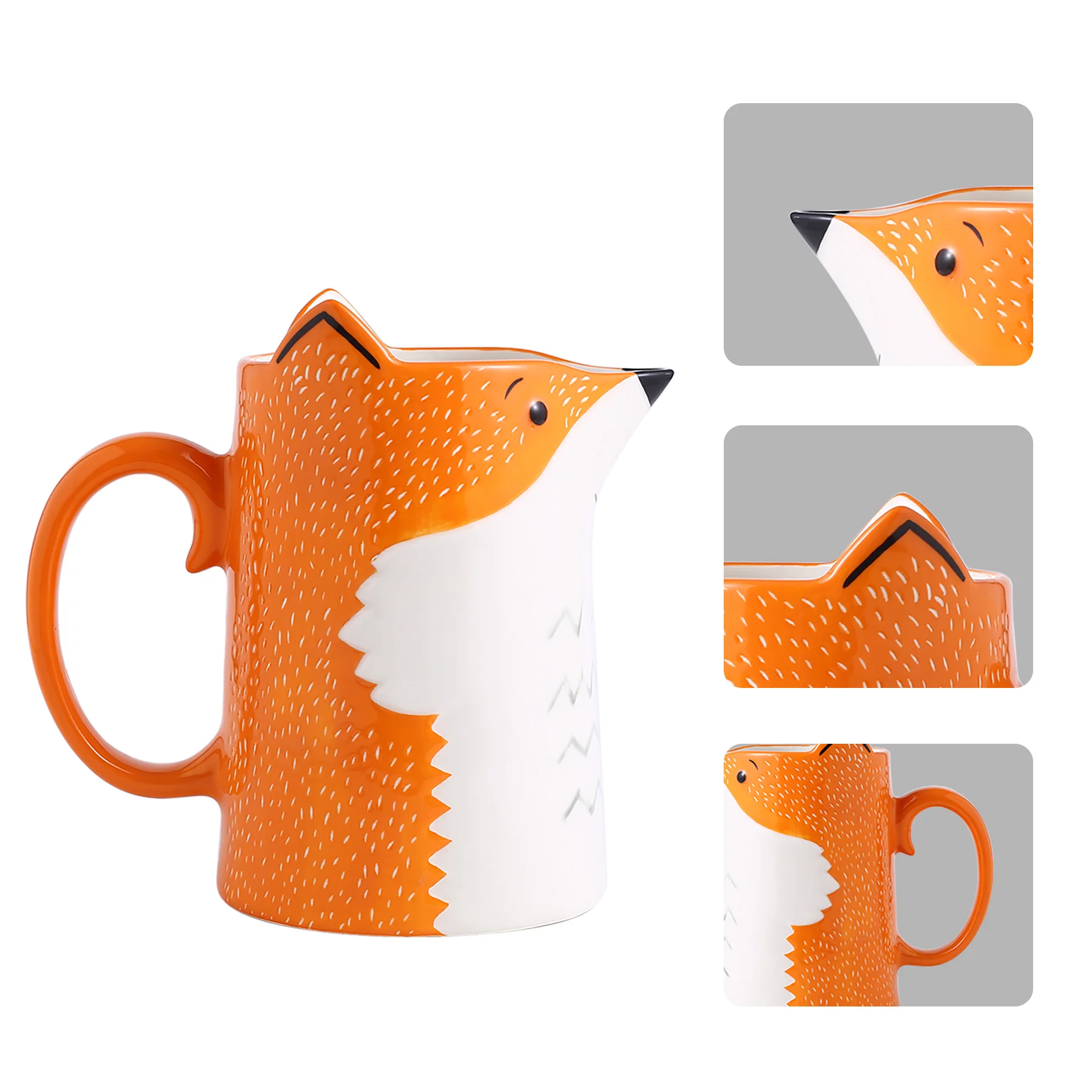 3d Fox Ceramic Water Pitcher Carafe Hand Painted Milk Bottle For Home Made Iced Lemon Water Juice Hot Milk And Tea
3d Fox Ceramic Water Pitcher Carafe Hand Painted Milk Bottle For Home Made Iced Lemon Water Juice Hot Milk And Tea