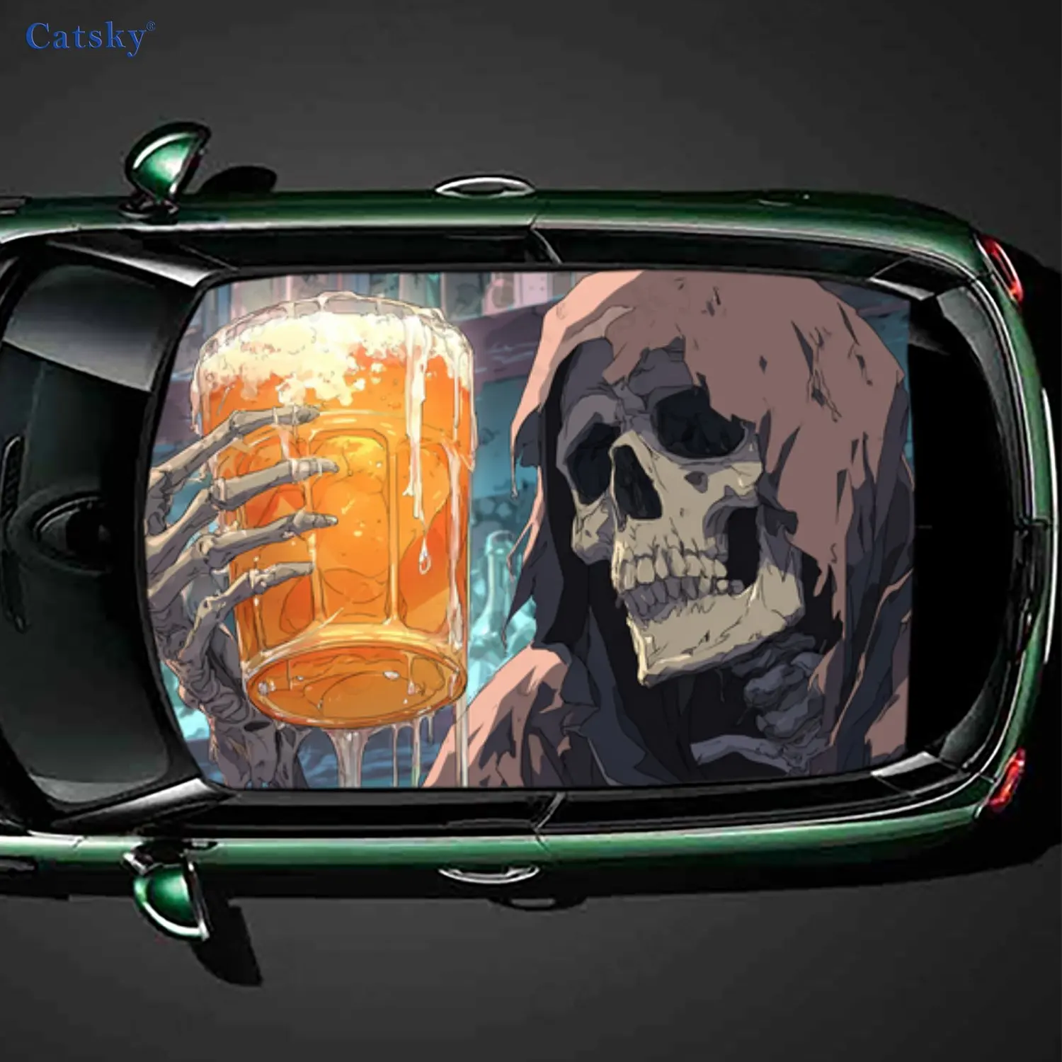 Темный юмор череп напиток доминирование наклейка на крышу автомобиля, ПВХ самоклеящаяся водонепроницаемая автомобильная виниловая наклейка, защитная наклейка для украшения автомобиля
Темный юмор череп напиток доминирование наклейка на крышу автомобиля, ПВХ самоклеящаяся водонепроницаемая автомобильная виниловая наклейка, защитная наклейка для украшения автомобиля