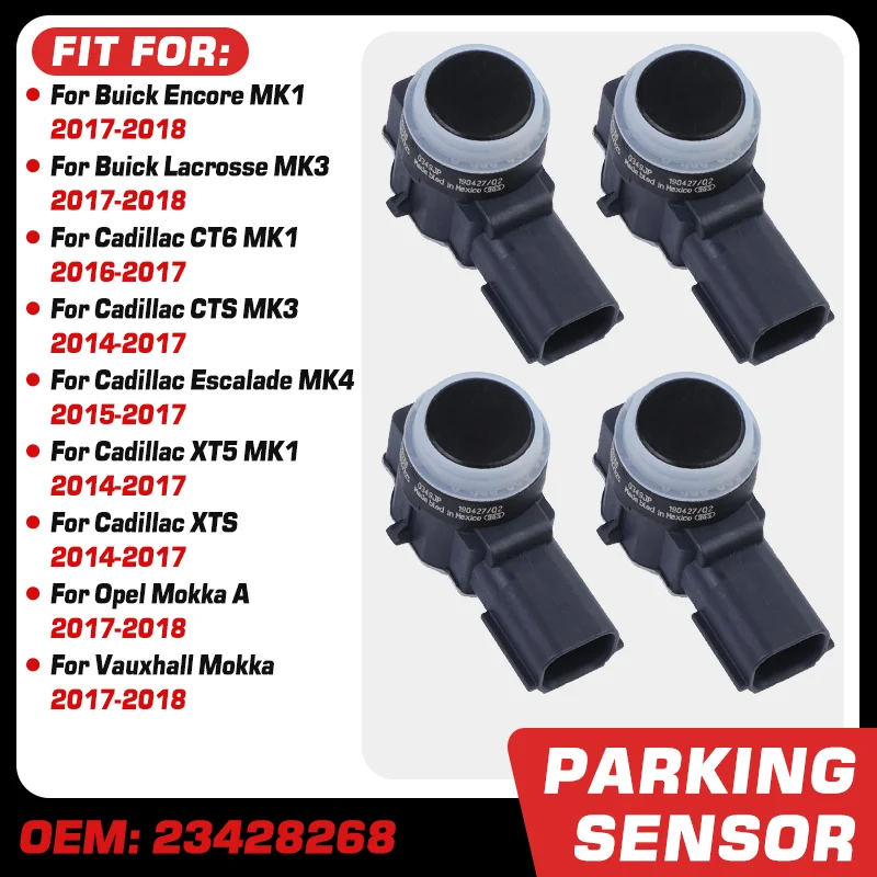23428268 For Buick Encore Lacrosse Cadillac CT6 CTS Escalade XT5 XTS Opel Mokka Vauxhall Mokka 2017-2018 Car PDC Parking Sensor
23428268 For Buick Encore Lacrosse Cadillac CT6 CTS Escalade XT5 XTS Opel Mokka Vauxhall Mokka 2017-2018 Car PDC Parking Sensor