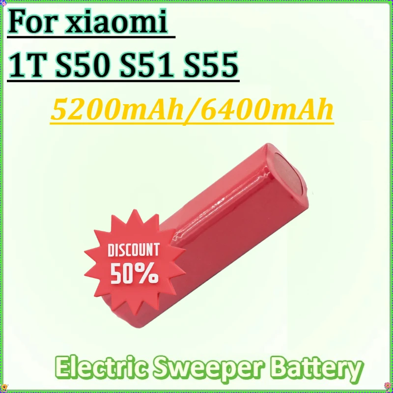 For XIAOMI Roborock S50 S51 S55 T60 1C 1T 2T STYTJ01/02ZHM Sweeping Mopping Robot Vacuum Cleaner Sweeper Battery 14.4V 6400mAh
For XIAOMI Roborock S50 S51 S55 T60 1C 1T 2T STYTJ01/02ZHM Sweeping Mopping Robot Vacuum Cleaner Sweeper Battery 14.4V 6400mAh